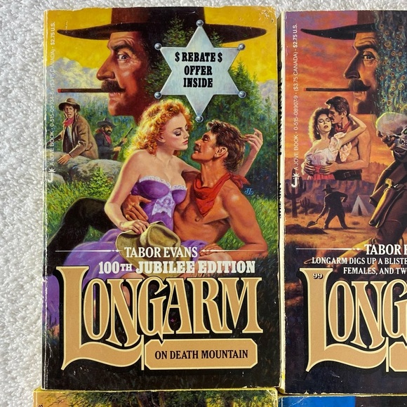 Vintage Longarm Action Western Romance Novel x4 - Picture 2 of 14